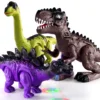 Remote Control Dinosaur Toy Set Walking Dinosaur Electric Dinosaur Toy with Light and Sound Boys Girls Gift 1