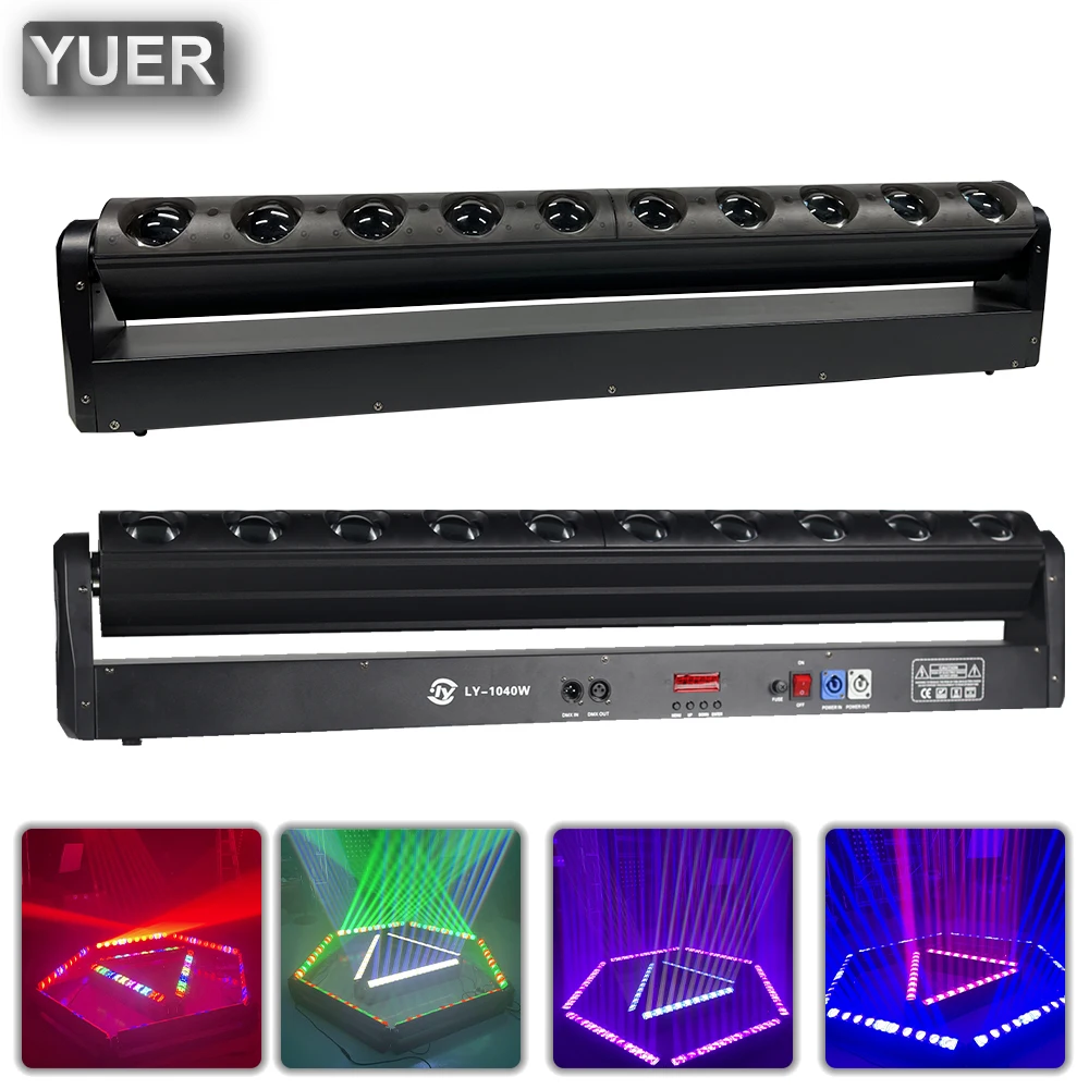 

10X40W RGBW LED Beam +120PCS 5050 Auxiliary Light Effect Light DMX512 7/10/22/103CH Dyeing DJ Disco Stage Wedding Party Bar