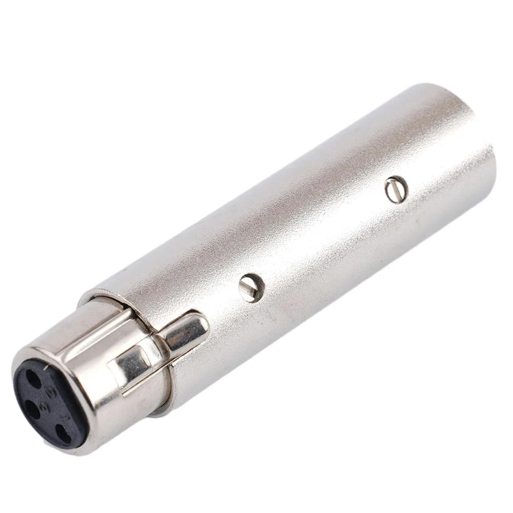 

1pc 3 Pin XLR To 5 Pin DMX Metal Cased Converter 73mm Audio Lighting Adapter Or 5 To 3 Connector For Stage Theatre Signal Light