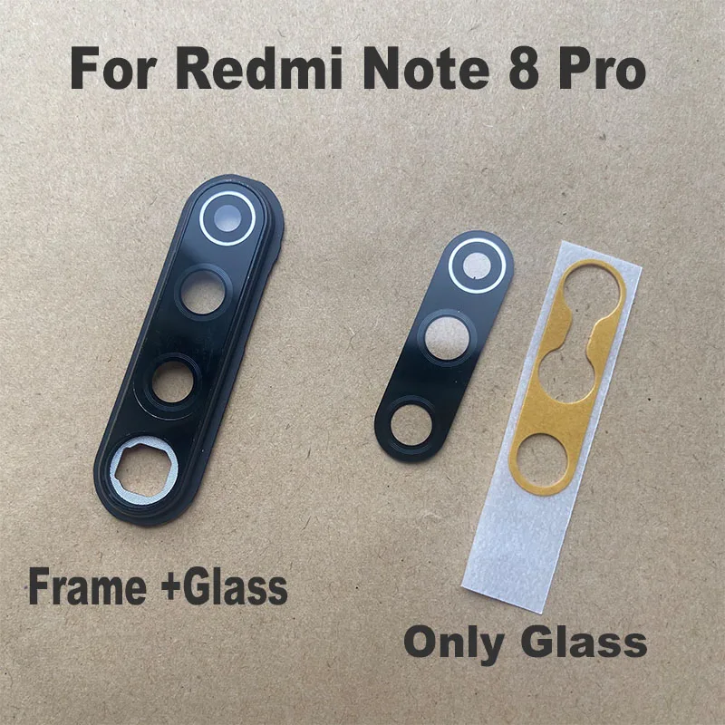 Фото Стеклянная Задняя крышка объектива с рамкой для Xiaomi Redmi Note 8 PRO, 1 шт. №1