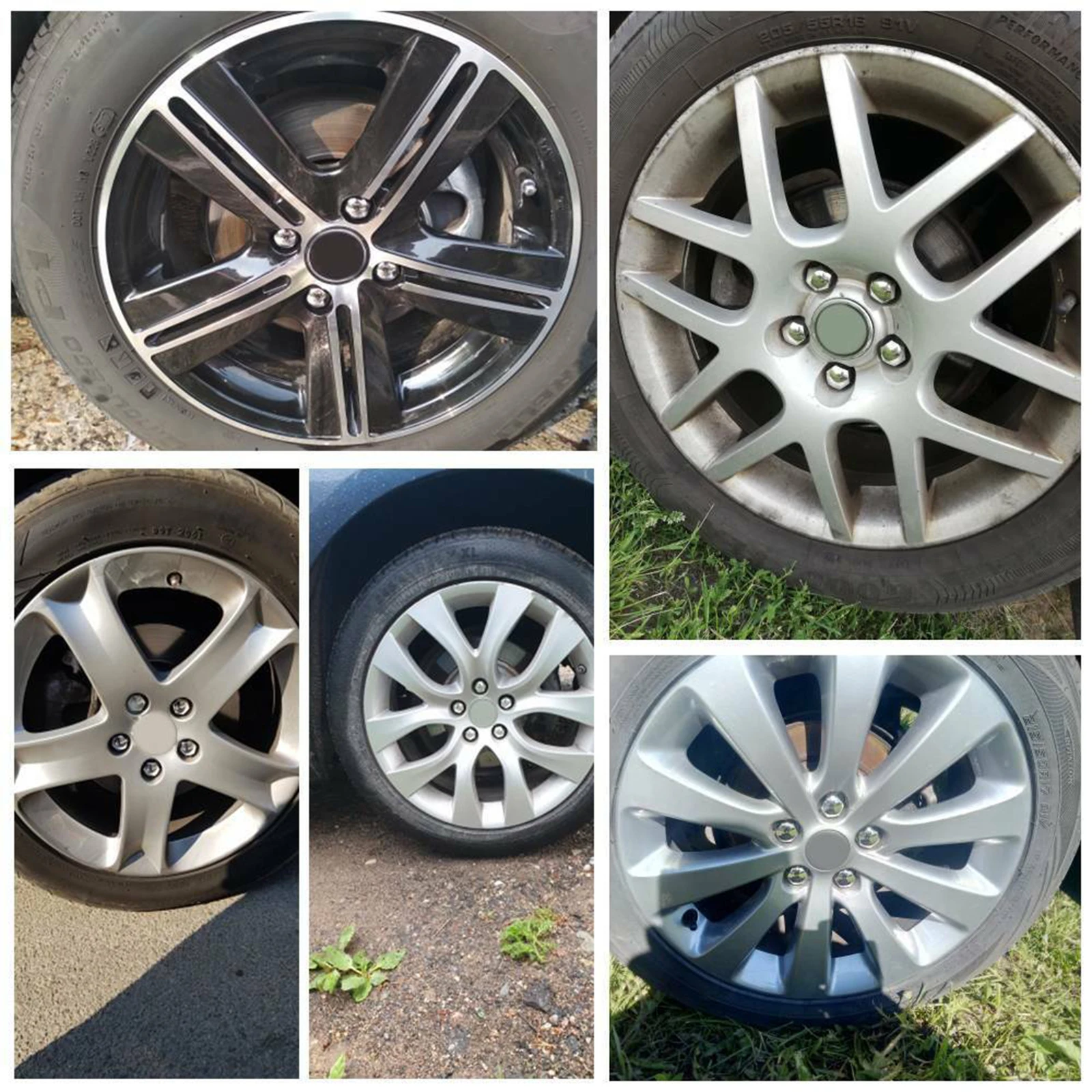 24 stücke 17mm Auto Chrom Rad mutter Kappen Schutz Nabe festziehen Schrauben deckt Reifen mutter Schrauben nach außen Dekoration Bolzen Schutz Fahrzeug – Detail 5