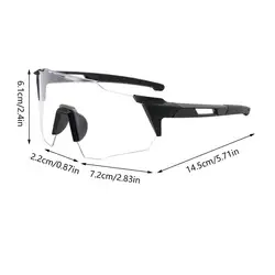 UV Protection Transparent Eyewear for Cycling and Mountaineering (Black)