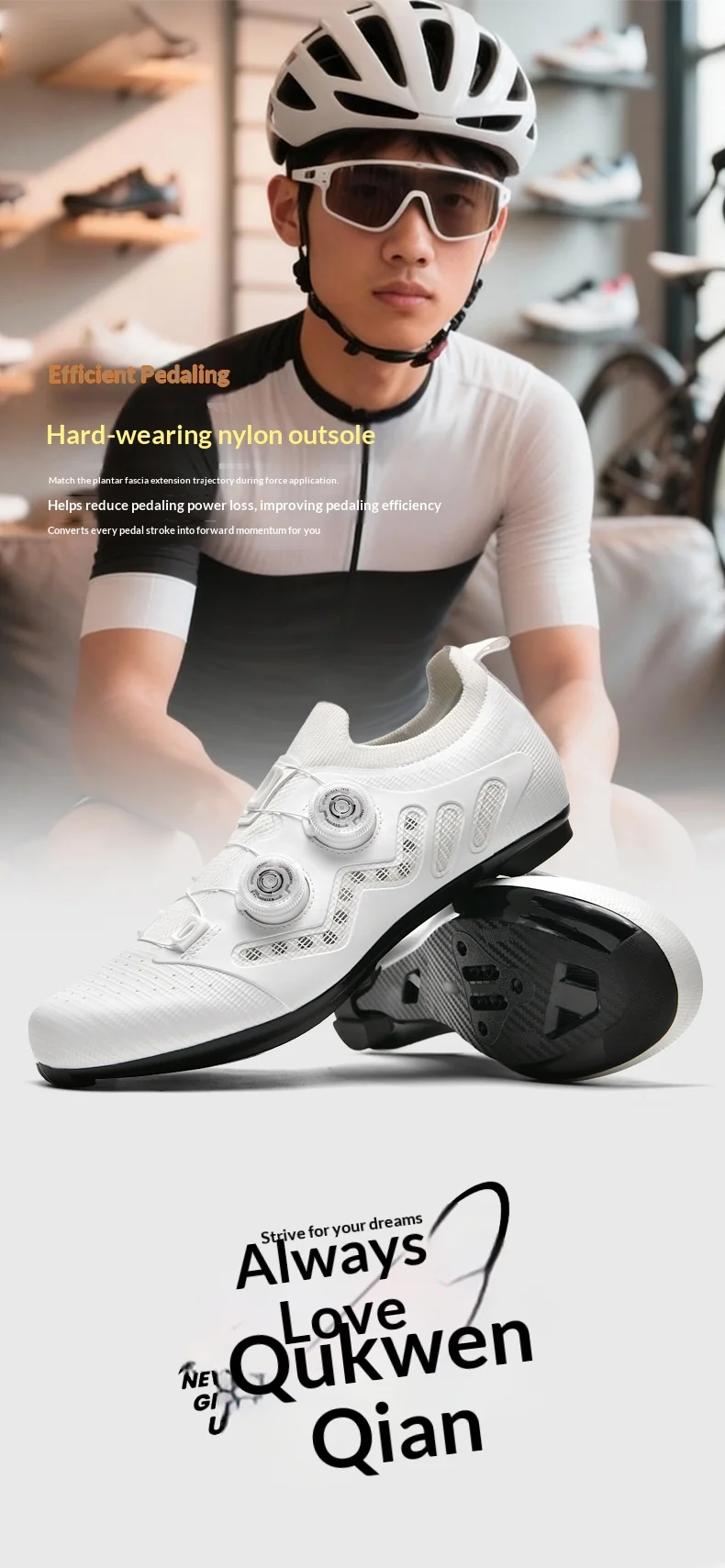 Ultraleichte Radsportschuhe für Herren, Rennradschuhe Härtegrad 12, Carbonfaser, Professionelle Selbstverriegelnde SPD-Stollen, Fußbekleidung – Detail 11