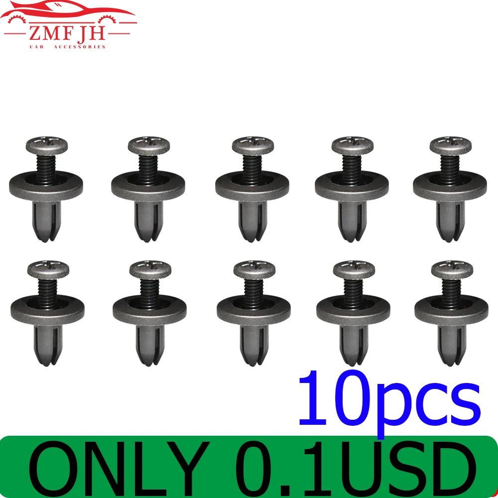 30 Clips De Fixation Pare-Chocs Voiture - Plastique Blanc, Trou Carré 8mm - Pour Garnitures Auto