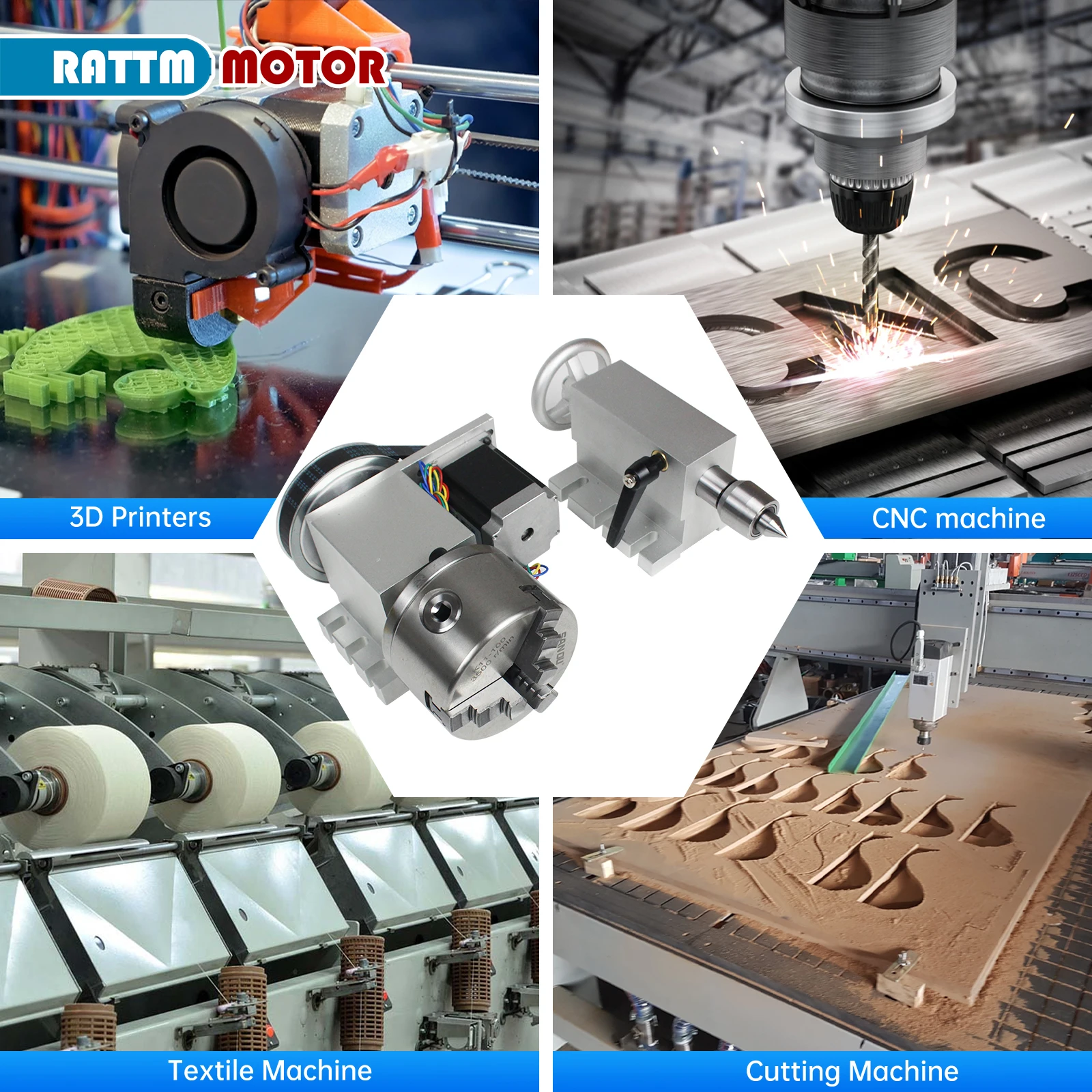【EU BR】 4th axis K11-100mm 3-jaw chuck 100mm + tailstock 65mm CNC indexing head swivel kit for CNC milling machines etc.