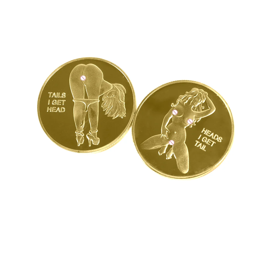 Commemorative Coin 1PC Sexy Girl Coins Lucky Girl Gold