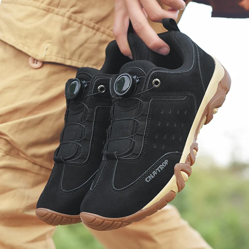 Outdoor Men's Hiking Shoes Leather Breathable Casual Non-Slip