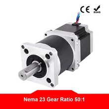 

Nema 23 Stepper Motor L=56mm Gear Ratio 50:1 High Precision Planetary Gearbox 4-lead 2.8A Extruder Gear Motor