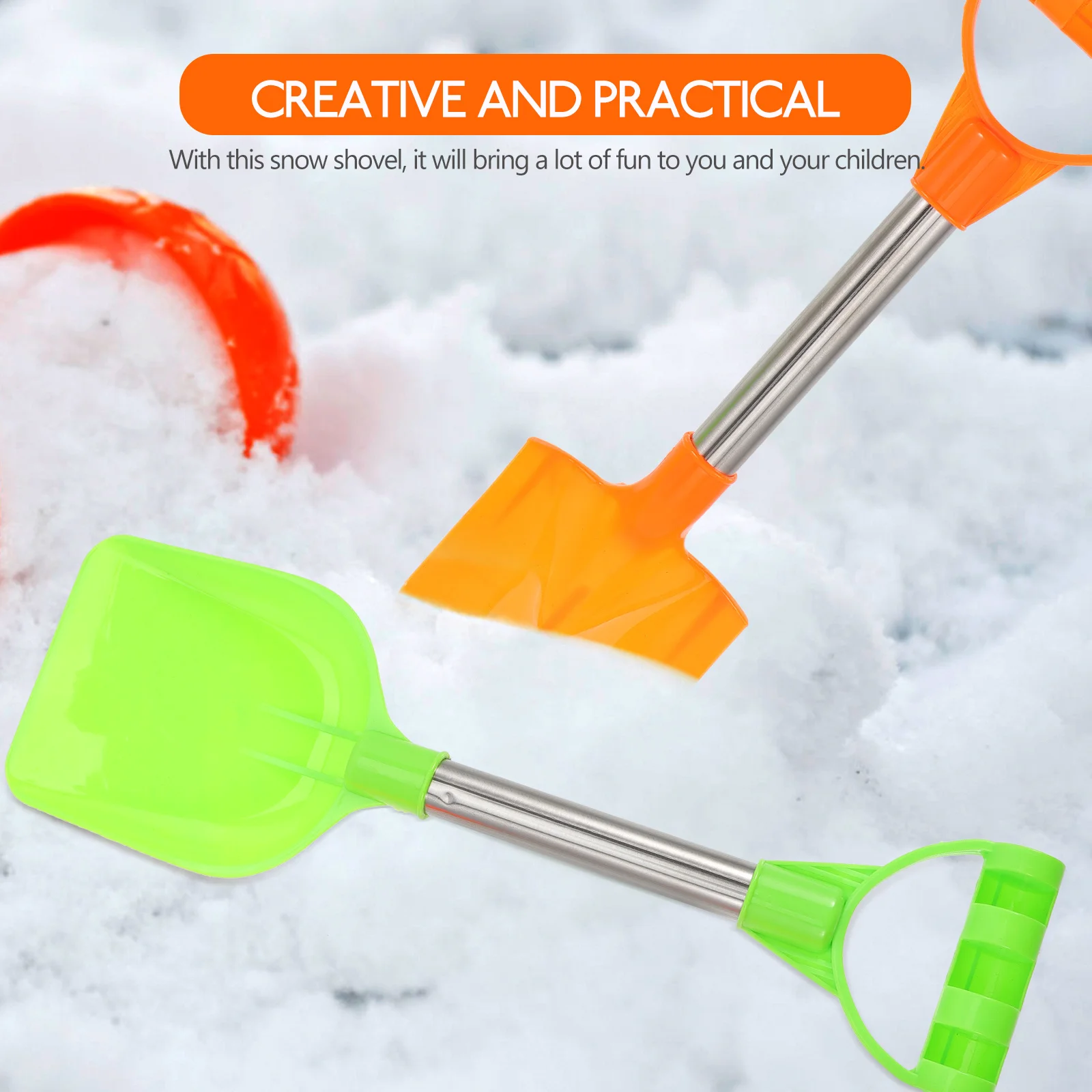 4 Pcs Play with Snow Machine Blocks Makers for Snowfield Portable Games Playing Toys Stainless Steel Clamps Kids Molds 4