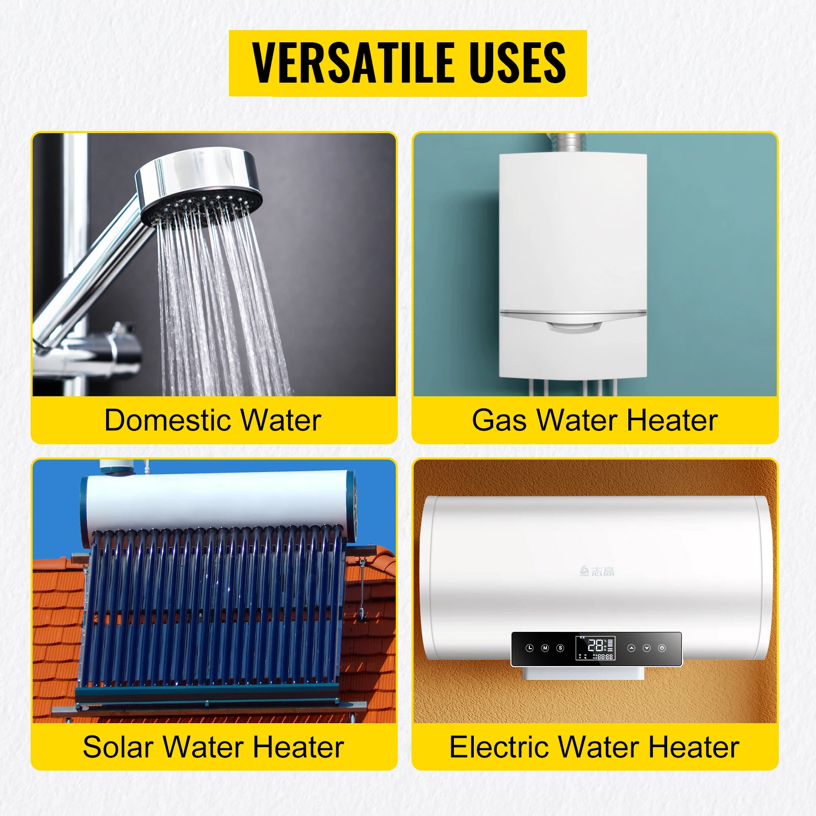VEVOR Hot Water Circulation Pump Water Pressure Booster Recirculating  Circulator for Water Heater Stainless Steel/Cast Iron Head - AliExpress