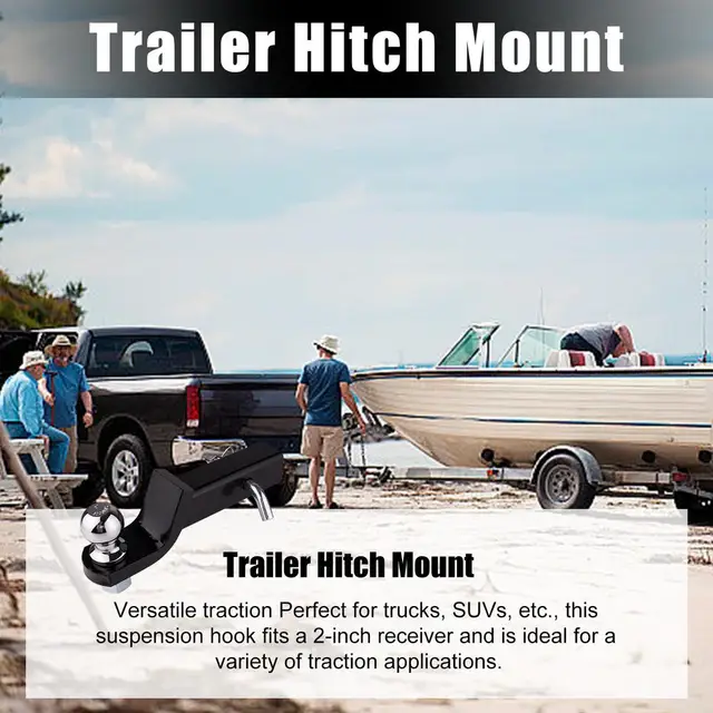 Gancio Di Traino Per Rimorchio - Attacco A Sfera Da 50mm, Per Ricevitore 2 Pollici, Portata 6000 Libbre - Foto 4