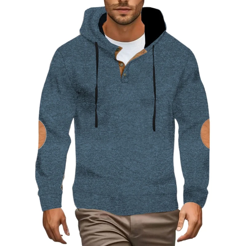 Animal Game Men's Casual Hooded Button Jackets Sport Men's Sweatshirts Casual Coats Solid Warm Work Coat Sport Hoodie Streetwear