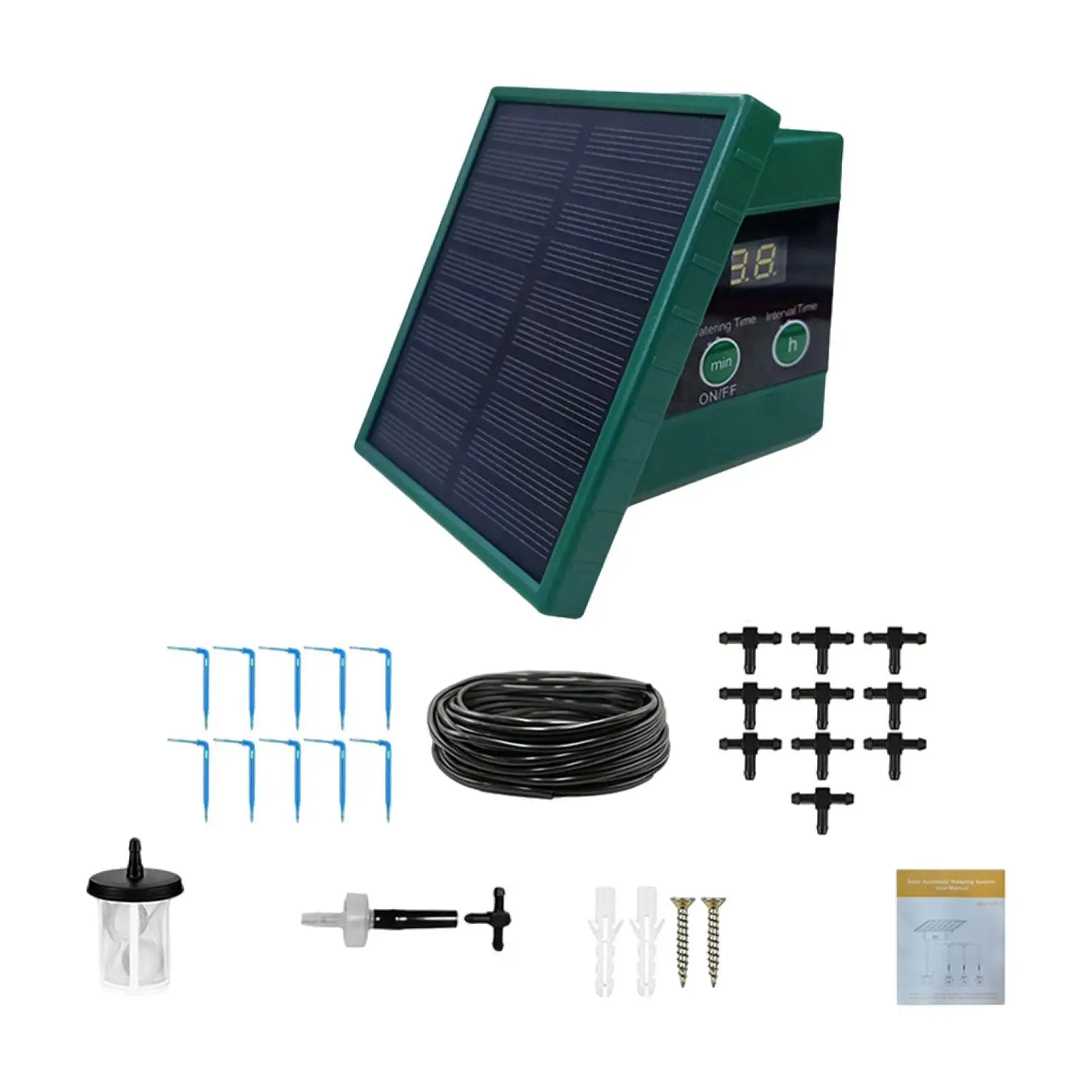 Solar Drip Irrigation System Kit Flower Pot Garden Houseplant Anti Siphoning Solar Drip Irrigation System Kit Flower Pot Garden Houseplant Anti Siphoning