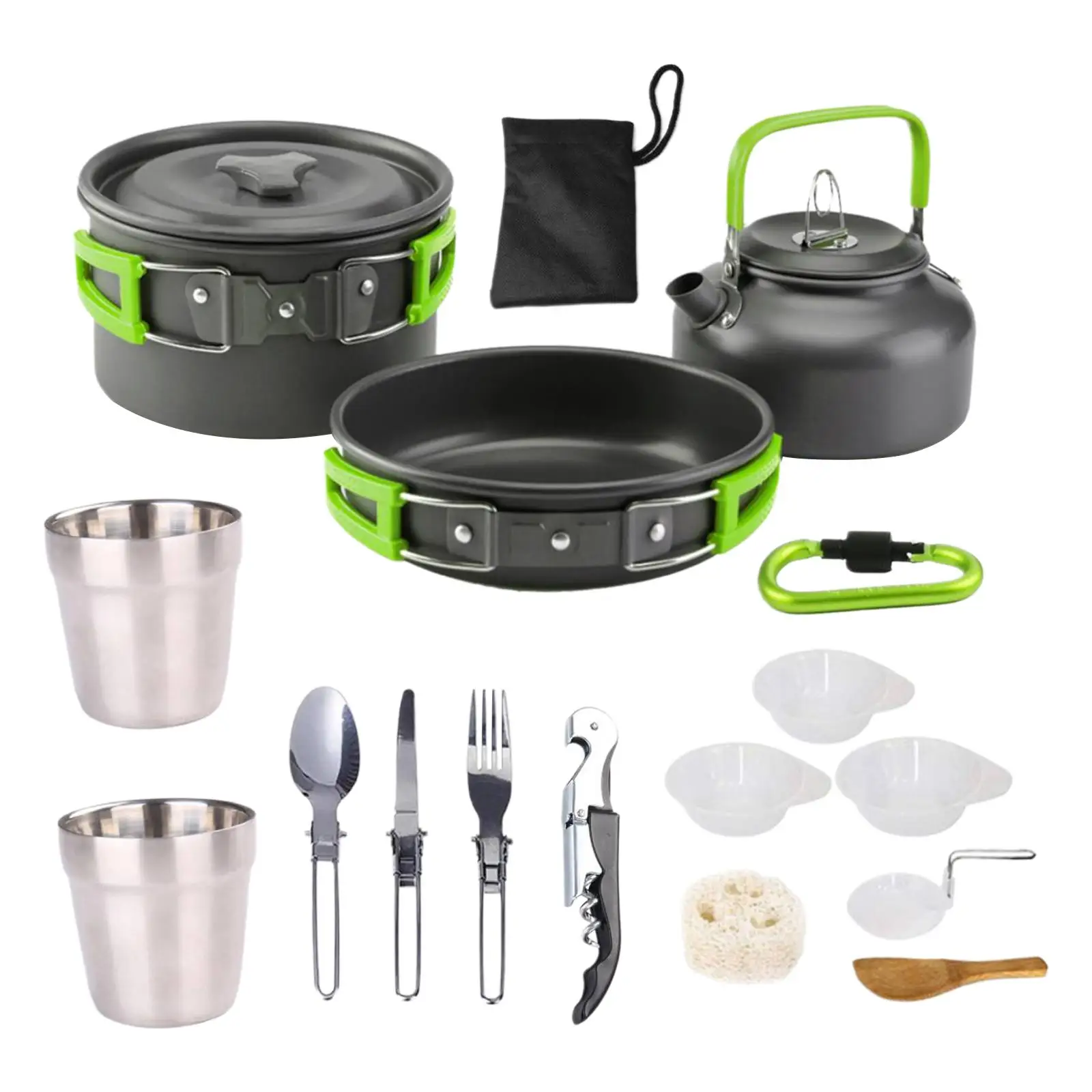 Outdoor Cookware Camping Pans Pots Set Cooking Tool for Picnic Travel Backpacking