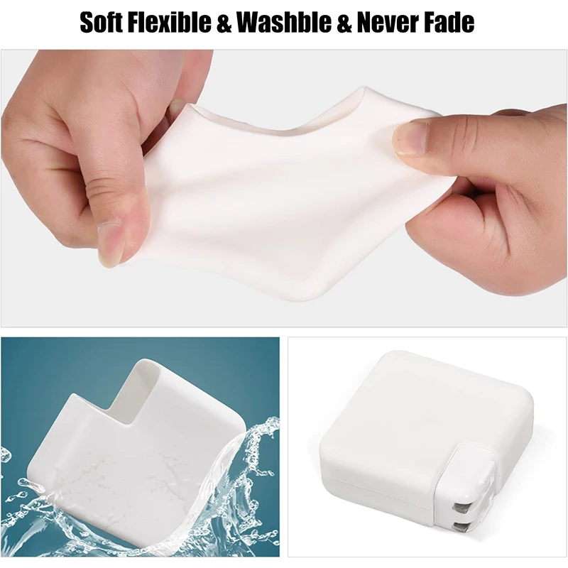 Capa Protetora de Carregador de Silicone Líquido para Adaptador de Macbook Power Air 13 m1 Pro 14 16 Manga à Prova de Poeira Resistente a Arranhões - Imagem 2