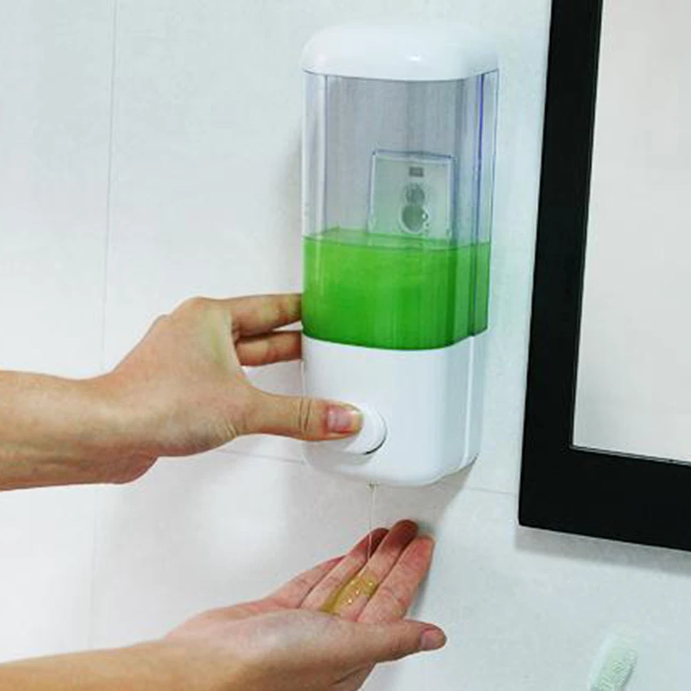 Soap Dispenser 500ML Wall Mounted Bathroom Sanitizer Shampoo Shower Gel Container