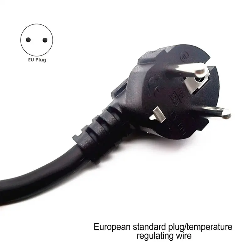 AED6-유럽식 온도 조절 케이블 전기 베이킹 트레이 전기 오븐 조절 가능한 온도 전원 코드 EU 플러그