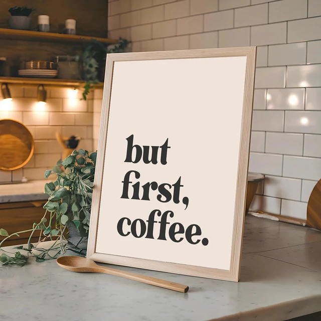 “But First, Coffee” Canvas Wall Art 2