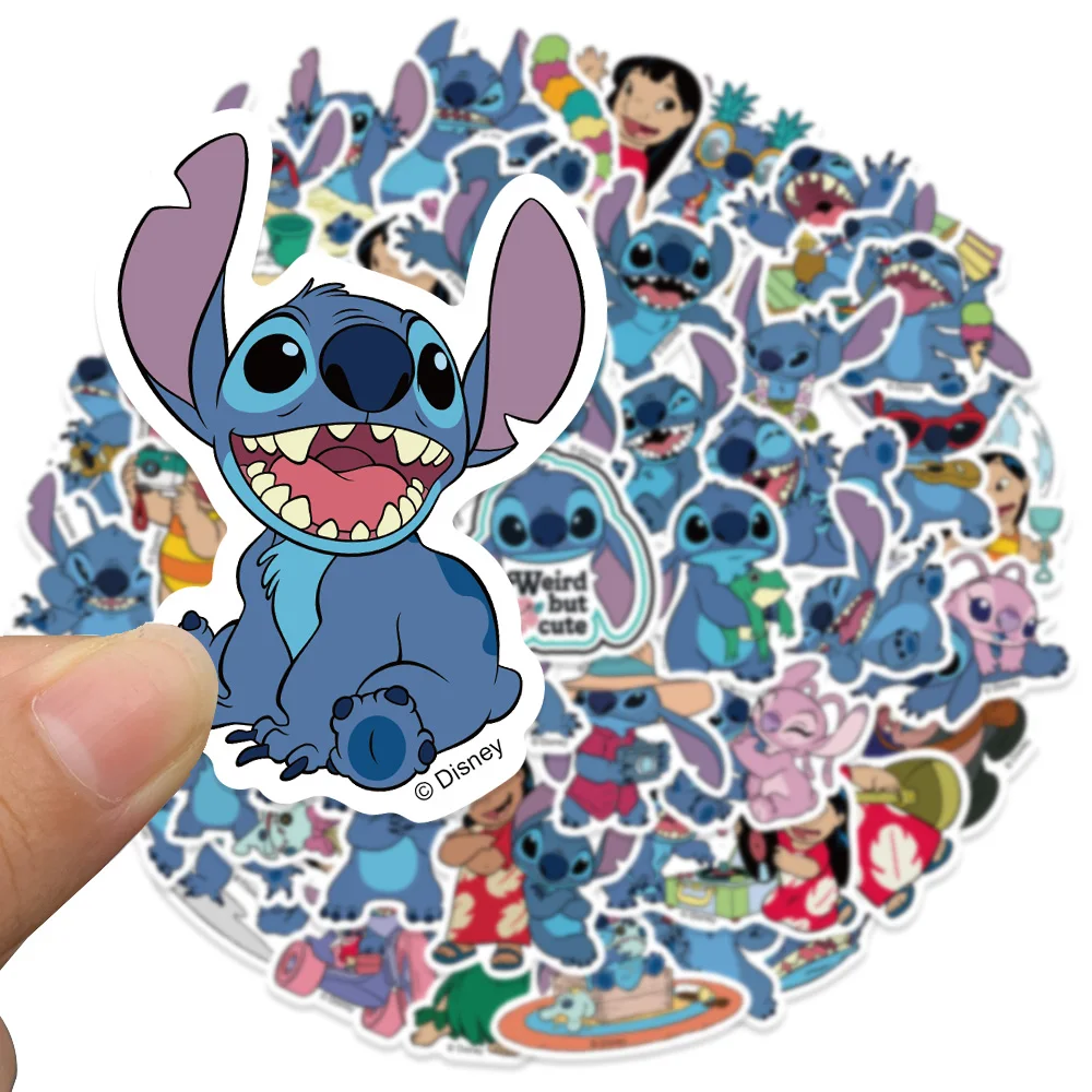 51PCS  Cute Cartoon Lilo & Stitch Stickers DIY Diary Laptop Luggage Skateboard Graffiti Decals Fun Classic Toy