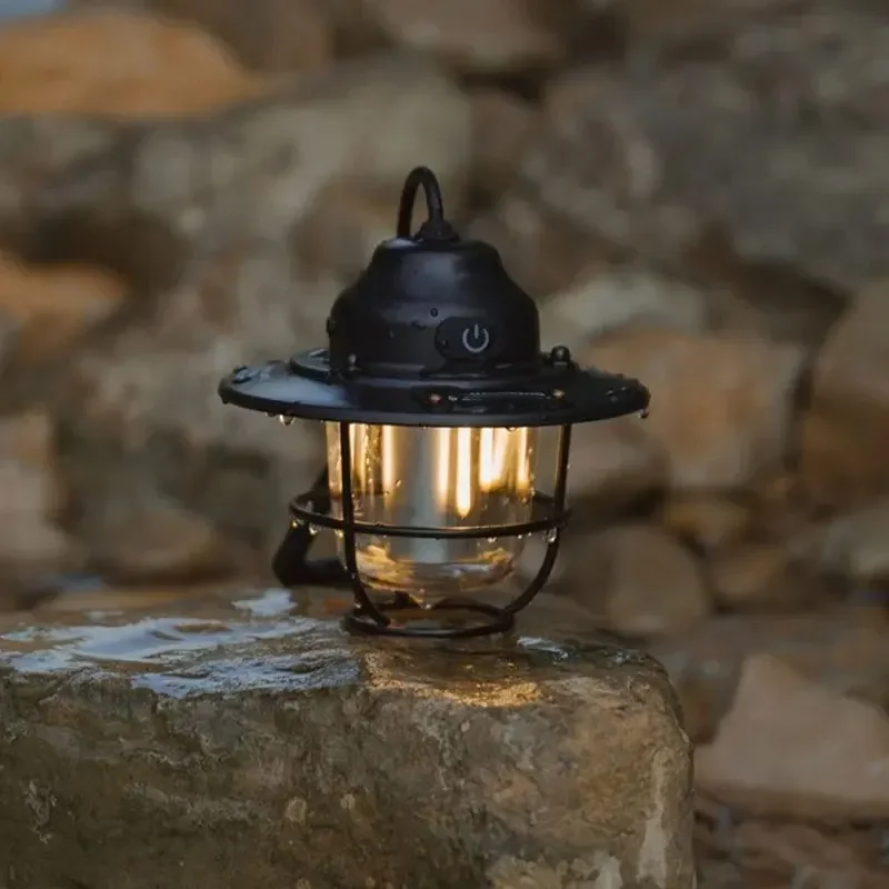 Outdoor Retro Mini Metal Smalldroplight Campsite Lamp Atmosphere Lamp Tent Light IPX4 Waterproof LED Camping Hangling camping lamp