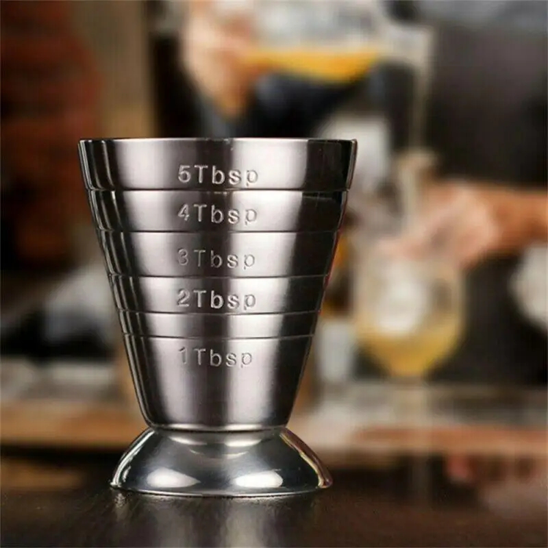 75ml Metal Measure Cup Cocktail Shaker Party Bar Drink Spirit Measure Jigger Drinks Mixed Gadget Kitchen Accessories