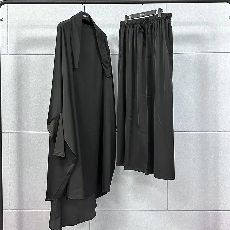 Fashion Women's Wear Dress Two-Piece Long Shirt Maxi Dress Dress muslim dresses  sexy muslim woman  kaftan  muslim sets