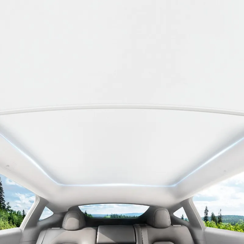 Futhope Upgrade Ice Cloth Buckle Sun Shades Glass Roof Sunshade For Tesla Model 3 Y 2021-2024 Front Rear Sunroof  Skylight