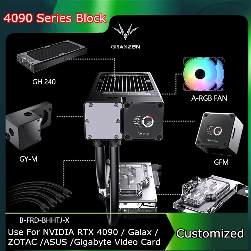 Bykski Granzon Aio 4090 Gpu Cooler Kit Per Scheda Video Nvidia Rtx 4090 / Galax / Zotac/Asus /Gigabyte, Radiatore Di Raffreddamento Ad Acqua Vga