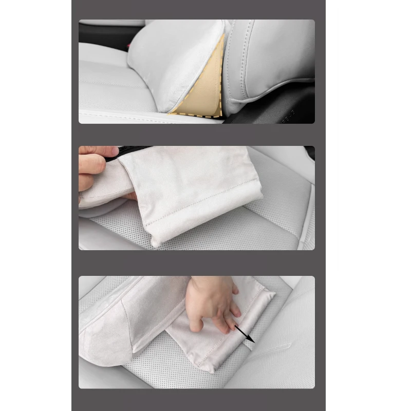 For XPENG G6/G9/X9/P7 + Car Seat Cushion Set-Ergonomic Headrest Neck Pillow Lumbar Support Memory Foam Car Interior Accessories