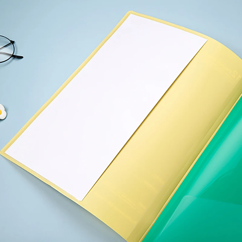 A4 Elastic Closure Folder 6 pockets Roport Cover Plastic Folder with inserts PP office supplies filling product