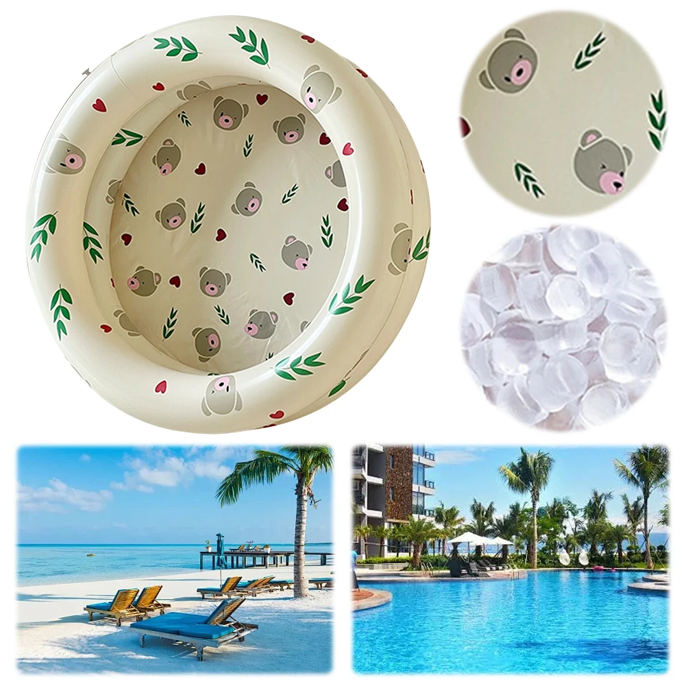 Inflatable Swimming Pool Paddling Pools Anti Slip Bath Swimming Ring PVC Round Swim Pool for Outdoor Garden Backyard