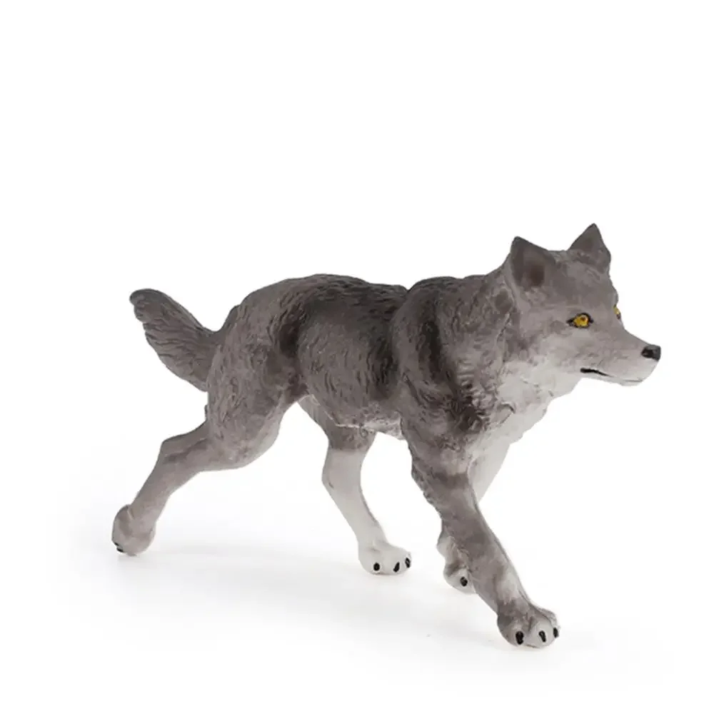 Woodland Wolf Figurines - Realistic Animal Cake Toppers & Party Decor