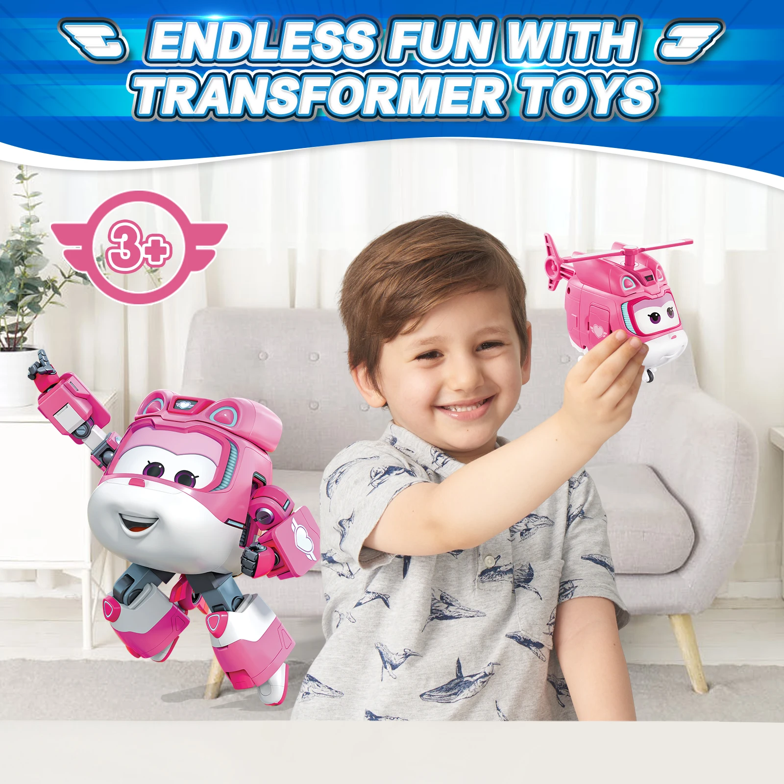 変形するアクションフィギュア,8つの翼,スーパーウィングス,ロボット