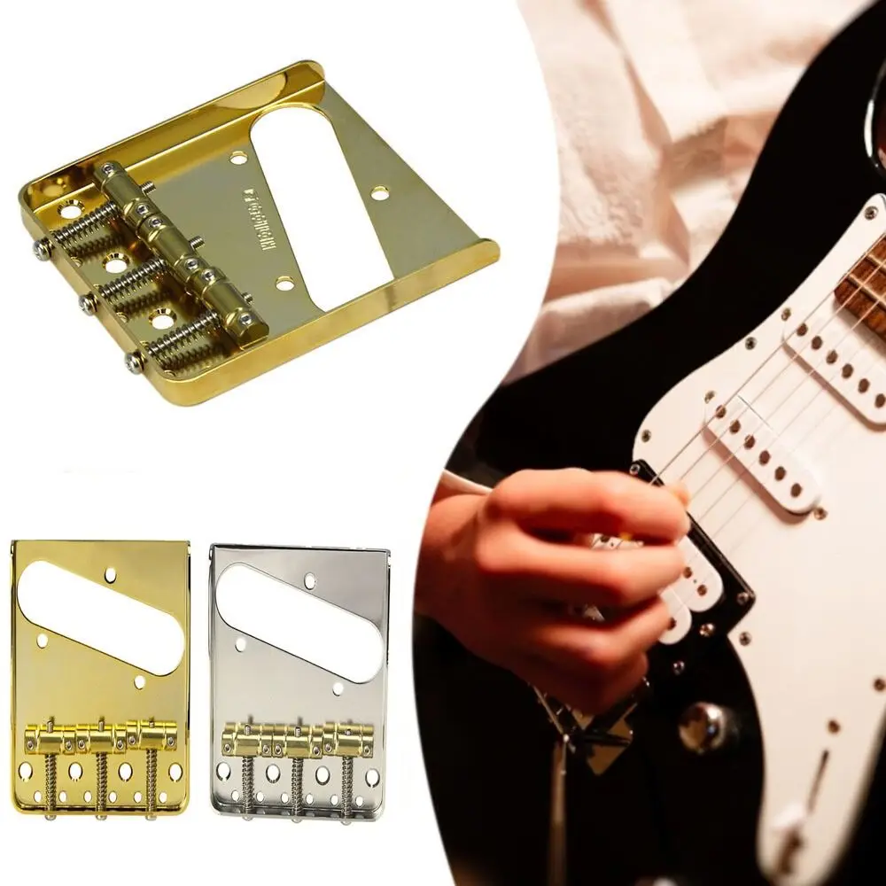 6 Selle Singole In Ottone Ponte Per Chitarra Elettrica Parafango Vintage In Metallo Chitarra Telecaster Montaggio Superiore 3 Selle String Through