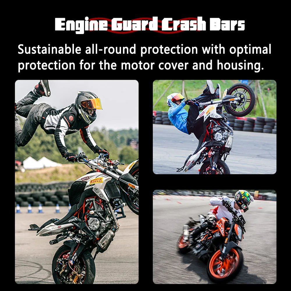 For CFMOTO 450SR 450 SR Engine Guard Front/Rear Crash Bar Saddlebag Side  Box Bumper Stunt Cage Frame Protector