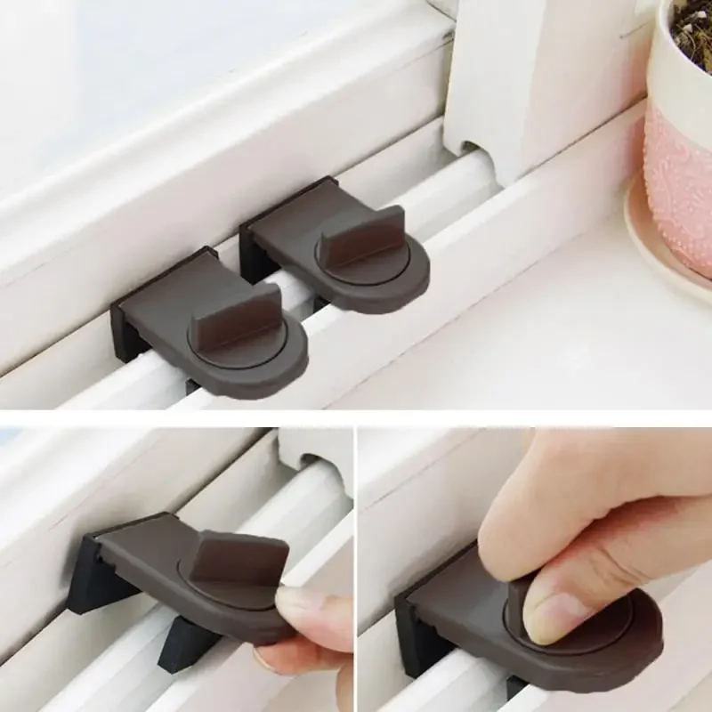 Description Picture 6 of itemSliding Sash Stopper Door Window Lock Window Stopper Wedge For Sliding Window Insurance Lock Anti-theft Protection Lock 도어스토퍼