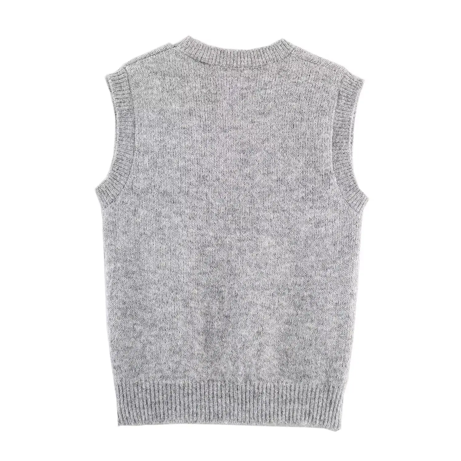 Women's Autumn Winter Sweater Vest Female British Casual Elegant Sweater Tops Chic Street Joker Preppy Style Sweater Pullover