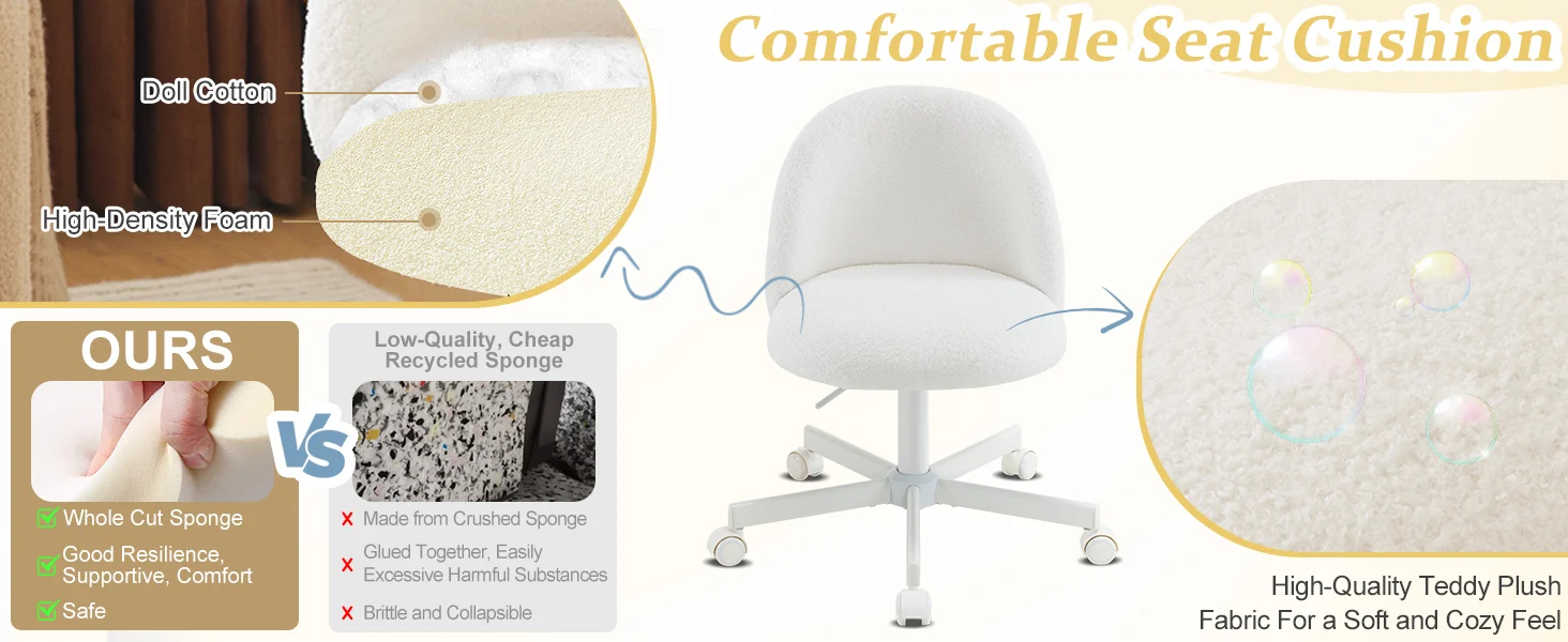 armless desk chair