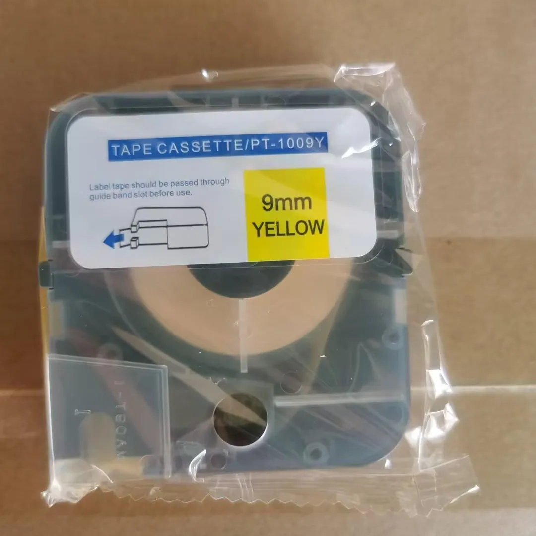 Multi Tamanho Amarelo Etiqueta Branca Cassete Usado para Puty Tube Printer Fabricante de Impressoras Modelo Pt1010 id Cabo Mark 5pk Pt1012y Pt-1009w - Imagem 2