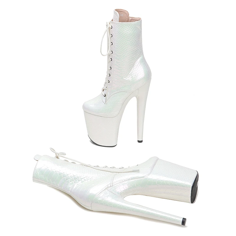 Leecabe PU 20CM/8inches Sanke Upper  Pole dancing platform Pole Dance boots