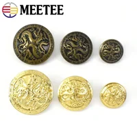 50Pcs Meetee Antiqued Bronze Gold Metal Buttons Dragon for Suits Shirt Coat Jacket Shank Buckle Sewing Clothes Accessories B3-17 2