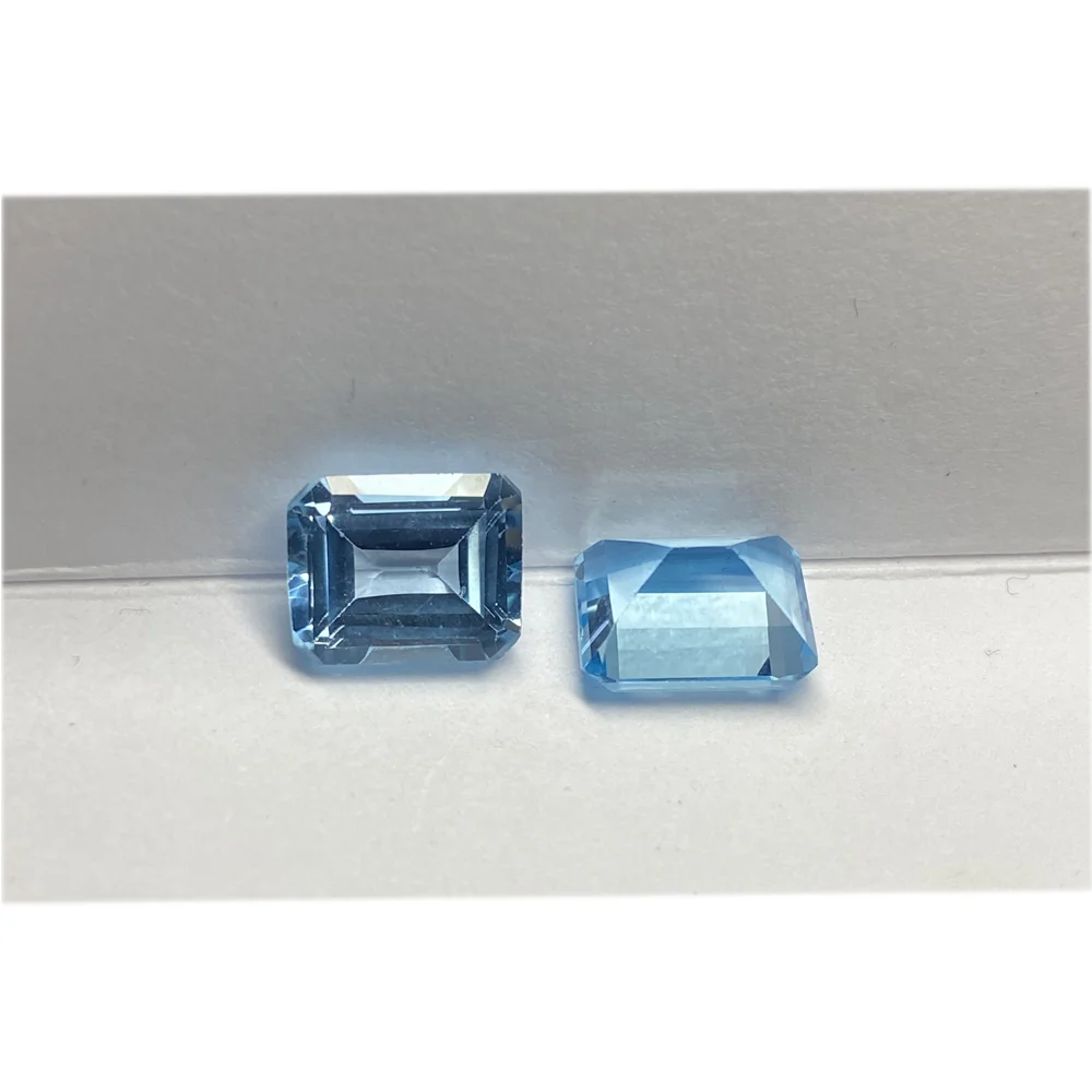 Emerald Cut 10*8mm 4.1 Carats Topaz Stone AAA High Quality Loose Natural Sky Blue Gemstones