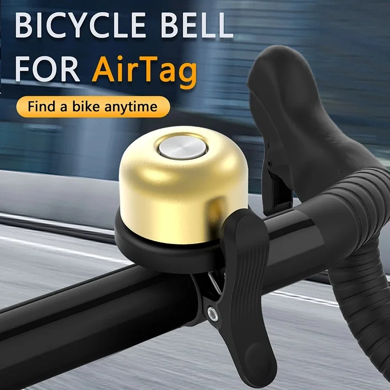 Bicycle Bell for Apple AirTag Bike Mount GPS Tracker Waterproof Holder Case for Air Tag Hidden Under Bicycle Bell Anti-Theft gps locator key finder anti lost tracker anti lose tracker item locator anti lost locator key chain locator