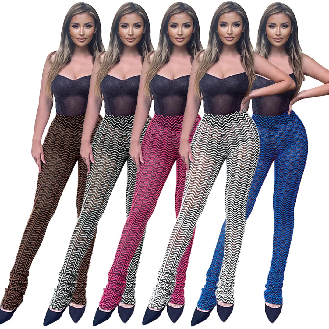 

Летняя уличная одежда, полосатые тренировочные брюки, женские длинные брюки с высокой талией, облегающие прямые костюмы из искусственной кожи, штаны для бега