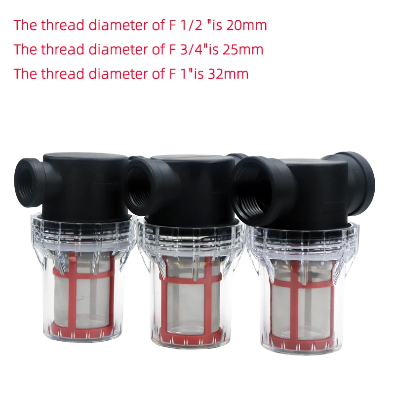Garden Watering Filter 1/2'' 3/4'' 1'' Plastic Irrigation System Impurity Prefilter Aquaculture Household Water Pipe garden watering filter