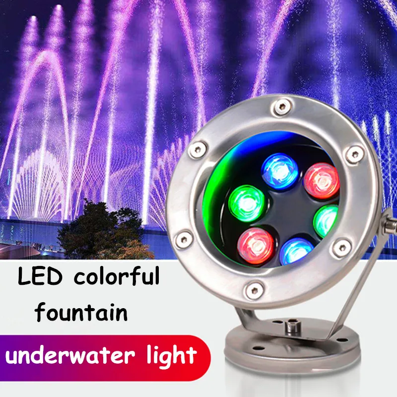 Underwater Landscape Light Fountain Lamp Outdoor Waterproof Pool Lights Garden Pool Lighting Waterscape 3w 6w 9w 12w 18w 12v 24v led underwater light music fountain lights fish pond waterscape lighting rgb ring stainless steel fountain lamps ip68 waterproof