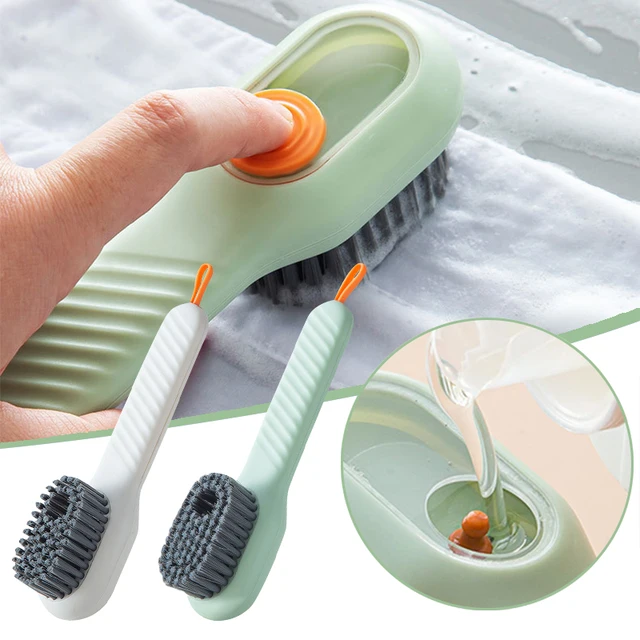 1Pcs Cleaning Brush Soft-bristled Liquid Shoe Brush Long Handle Clothes Brush Multifunctional Shoe Cleaner Cleaning Accessories 1