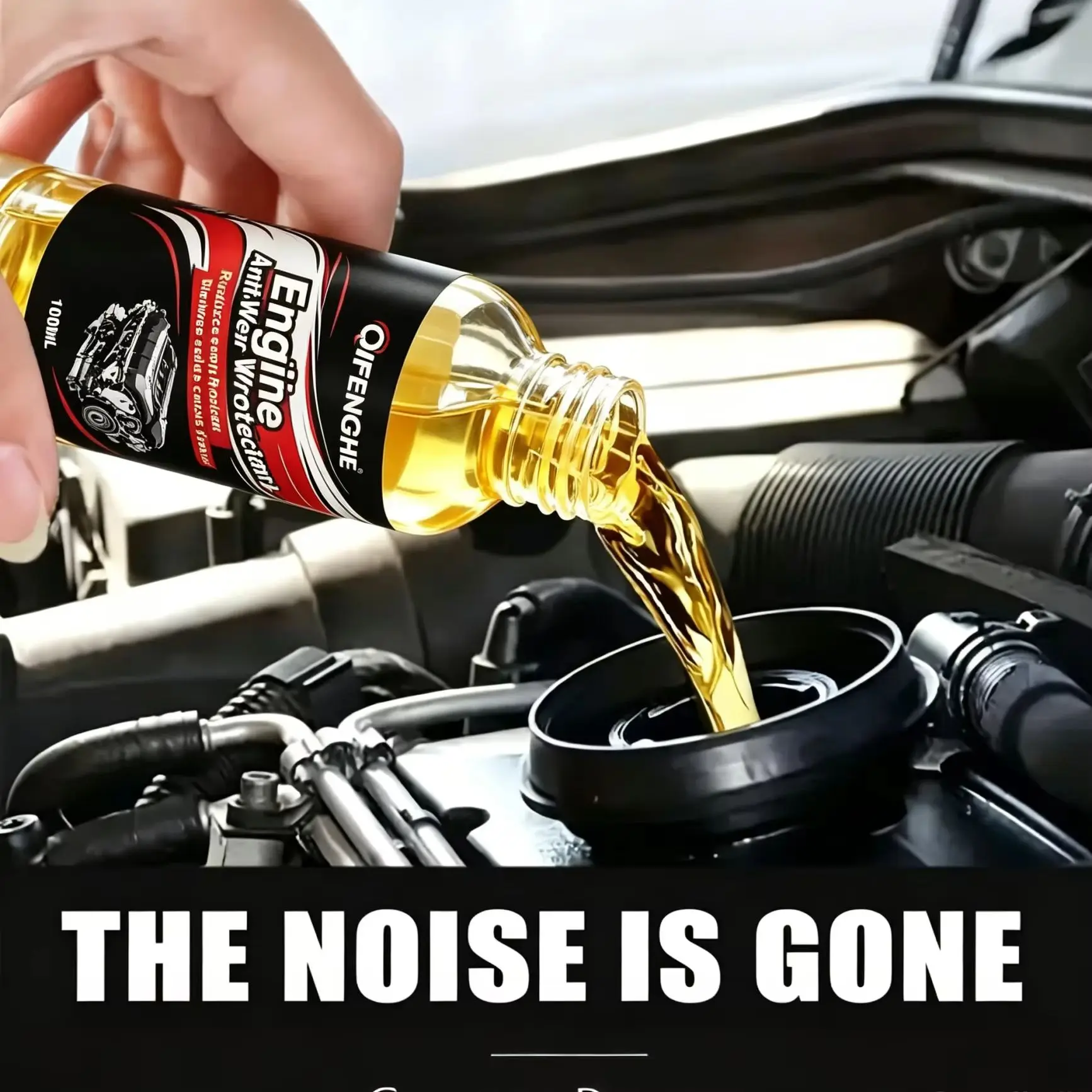 Protezione Antiusura per Motori 100ML, Riduce il Rumore del Motore, Sigilla Rapidamente le Crepe, Senza Attrezzi Professionali, Manutenzione Motori Auto, Camion, SUV