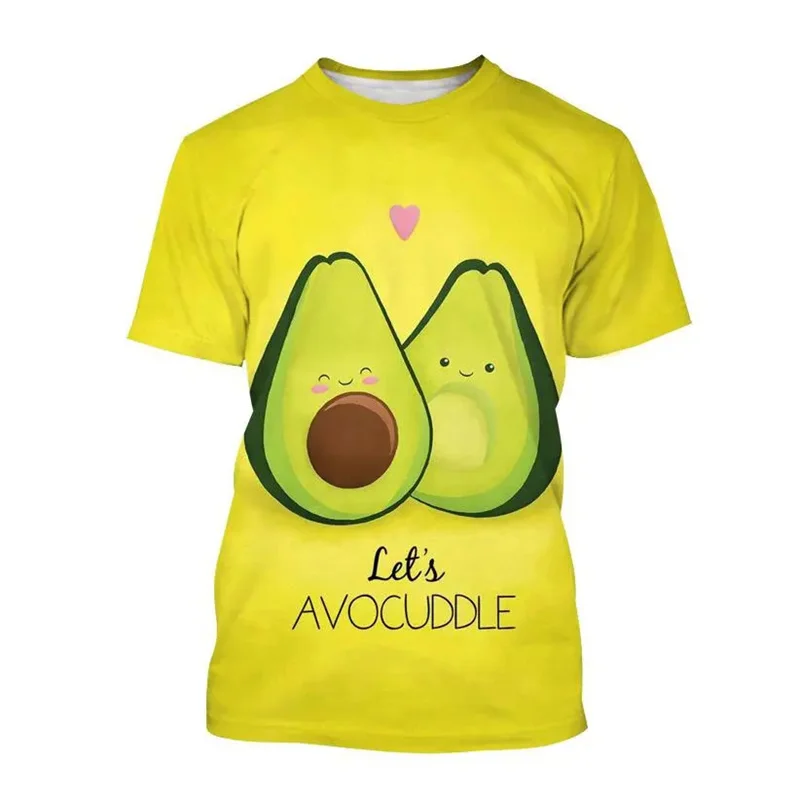 thumbnail image 1 of Camiseta de verano con estampado 3D de aguacate y fruta Vitellaria Paradoxa CFGaertn. Camisetas gráficas para hombre, camisetas divertidas de moda, ropa, 1 of 4