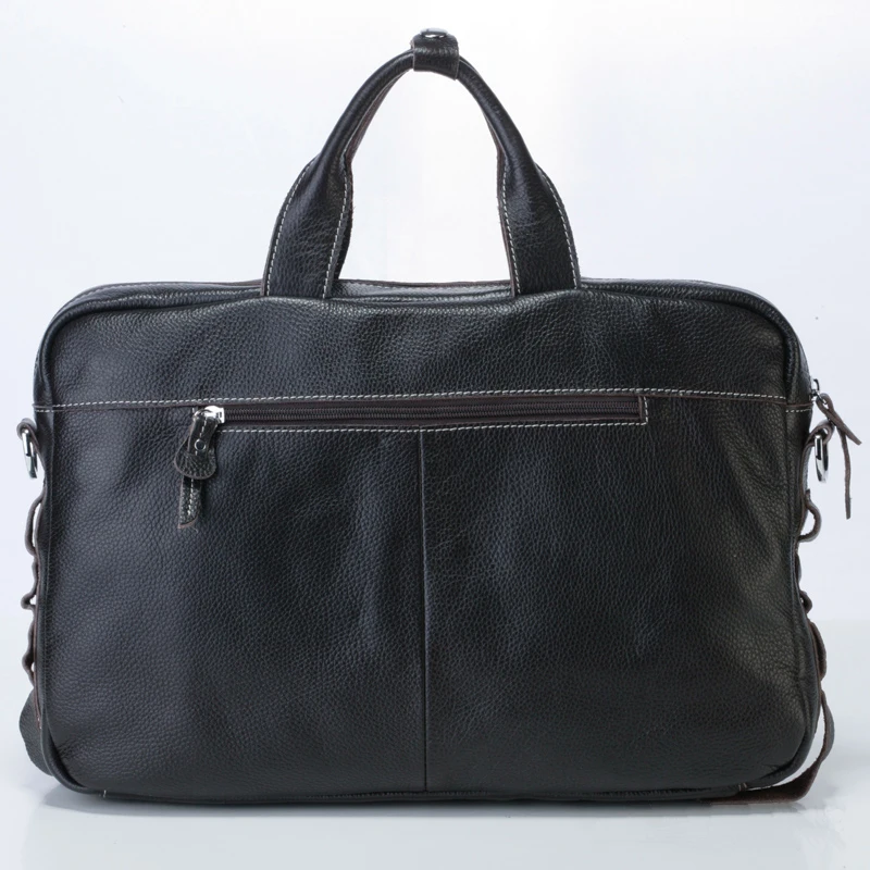 Fashion Genuine Leather Men Briefcase 14\
